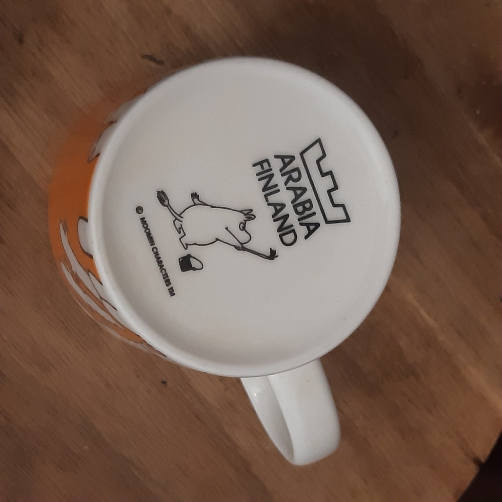 Arabia Finland Orange Moomin Hattifatteners Mug - Picture 10 of 11